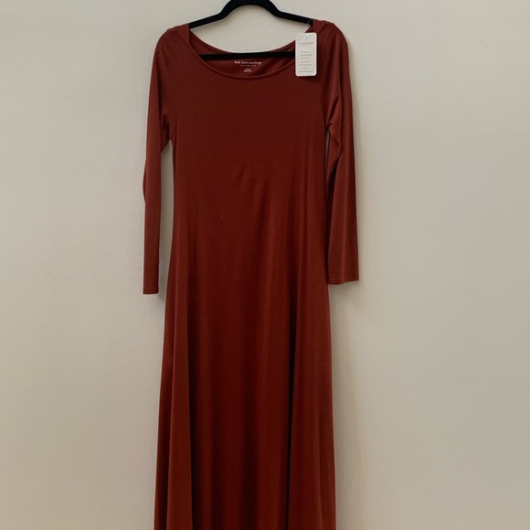 Soft Surroundings Dresses & Skirts - Soft Surroundings Rust Long Sleeve Maxi Dress